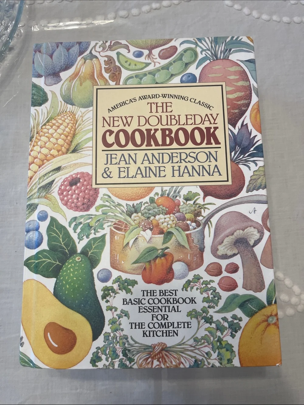 The New Cookbook by Jean Anderson & Elaine Hanna - White Illustrated Cover